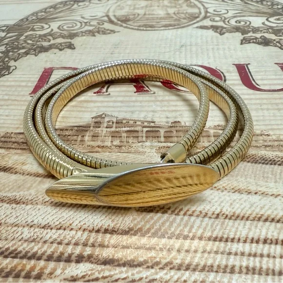 Vintage Gold Coil Snake Belt – 28.5  display picture 2